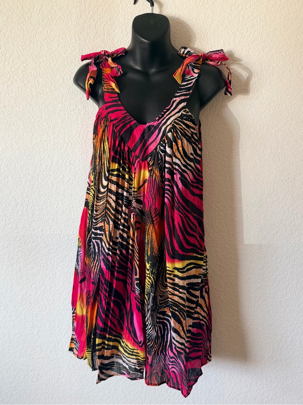Vintage Y2K What’s Hot Zebra Print Mini Dress